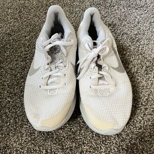 Nike All-White Mesh Running Shoes